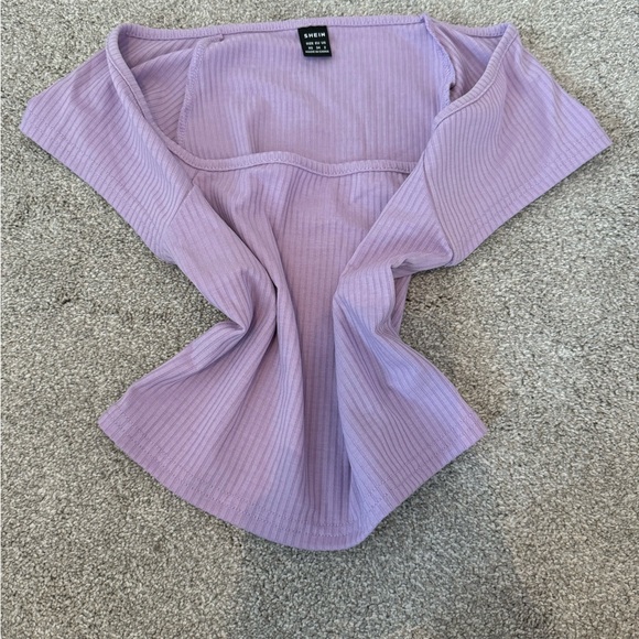 ✨ Lilac Purple Ribbed Tee - Picture 6 of 6